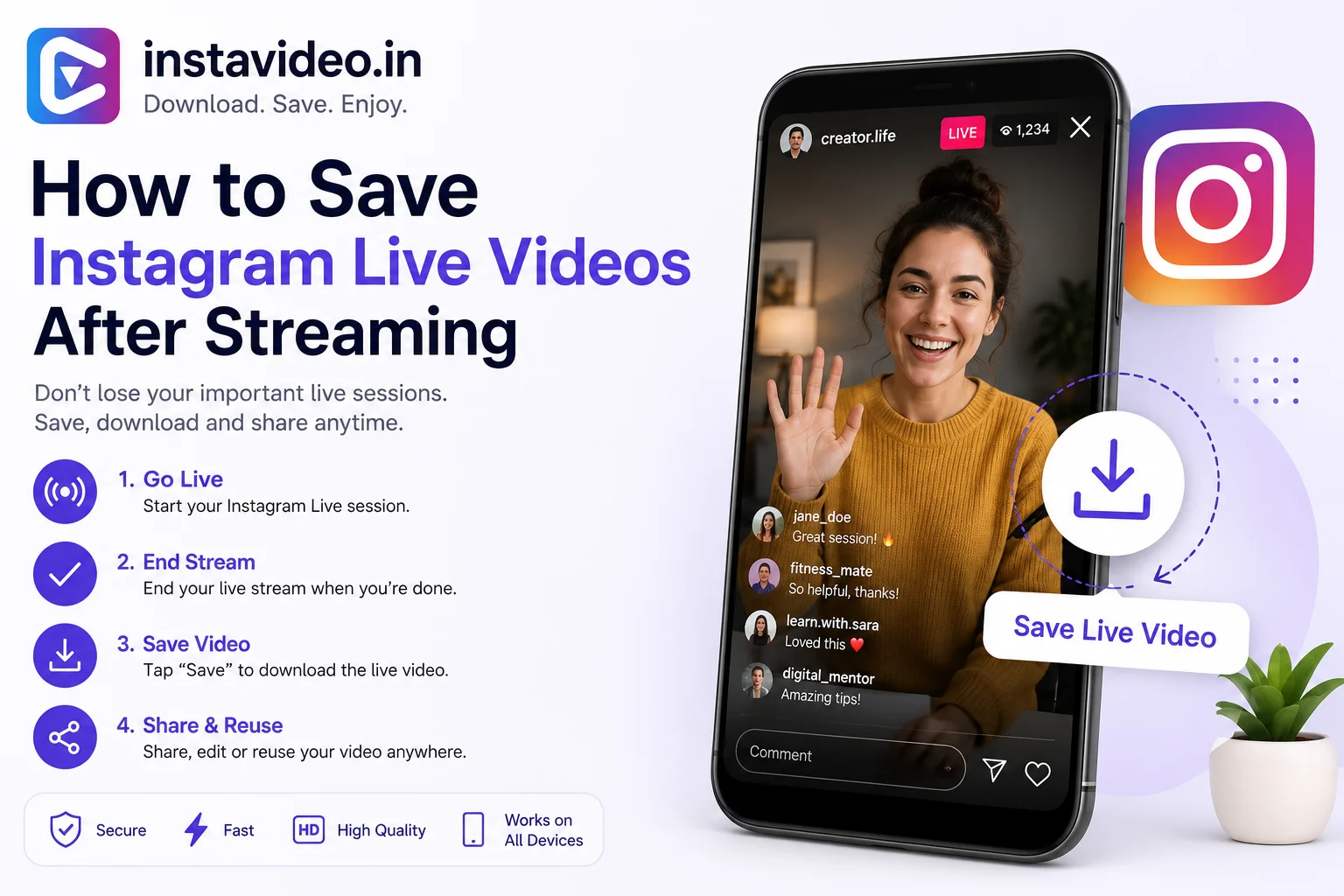 save Instagram Live videos after streaming in 2026 on Android