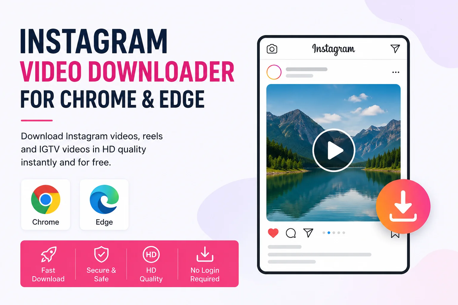 Instagram Video Downloader for Chrome & Edge – Download Reels & Videos HD