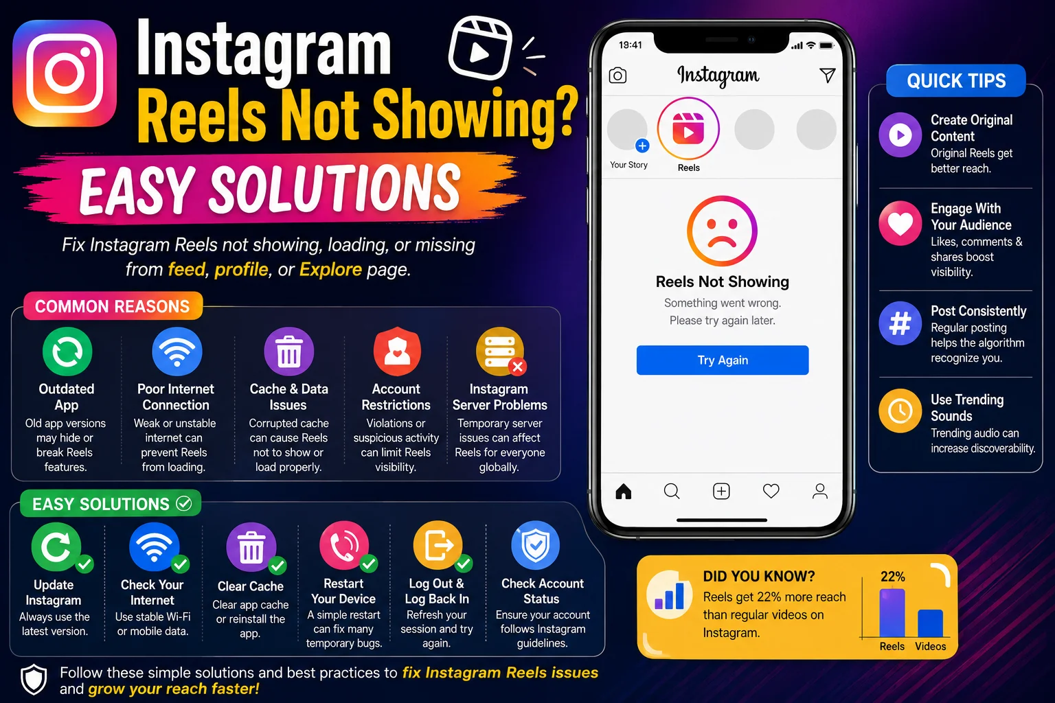 Instagram Reels Not Showing? Easy Solutions